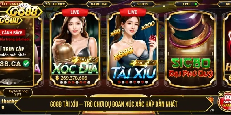 GO88 Tài Xỉu – trò chơi dự đoán xúc xắc hấp dẫn nhất